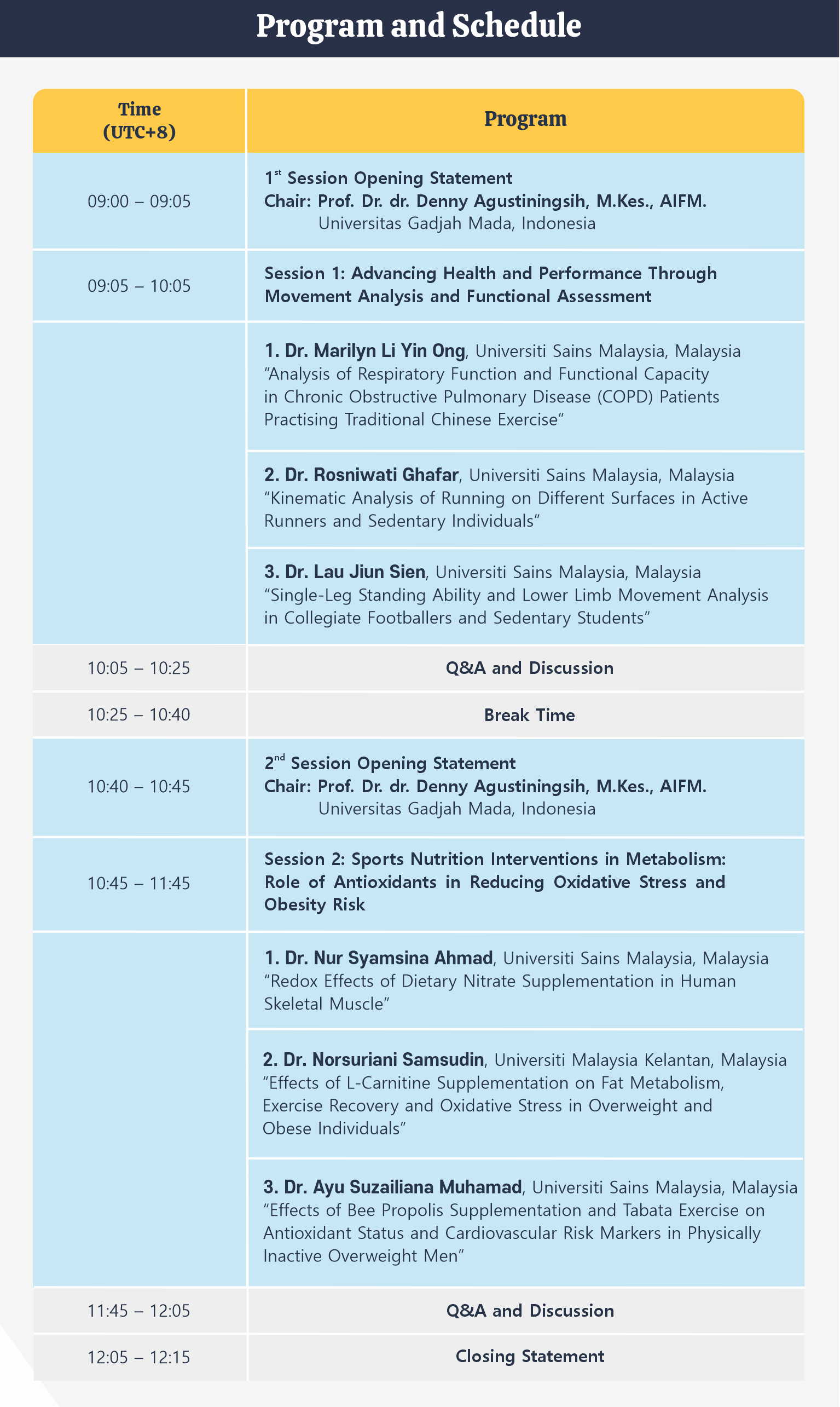 Program and Schedule